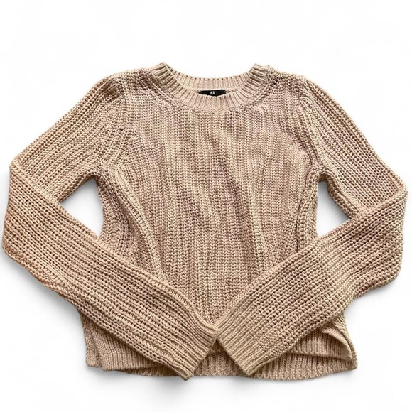 H&M Light Pink Knit Crewneck Sweater - Picture 1 of 5